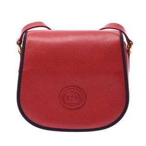 Gucci Interlocking G Pochette Bag red leather